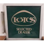 An alloy wall mounted Lotus Selected Dealer sign, 51 cm square.
