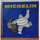 A tin Michelin tyre sign, 75 x 75 cm,