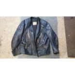 A Lewis Leather blue Aviakit jacket, size 42.