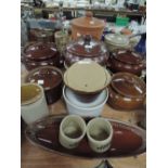 A selection of glazed stoneware etc