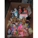 A selection of Barbie dolls and accessories