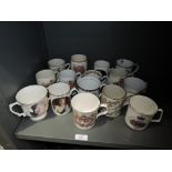 A selection of royal coronation cups and mugs