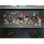 A selection of figures and figurines including Border Fine Arts Puppy Trouble