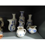 A selection of Jasper ware style ceramics