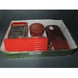 A Martins penny saver bank and calculator etc