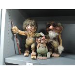 A selection of troll figures hand made in Norway