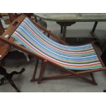 A traditional deck chair