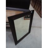 A vintage oak frame mirror