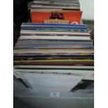 A selection of 33rpm vinyl records including pop and musical interest