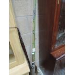 Two vintage fibre glass fishing rods