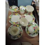 A part tea and breakfast set by Ridgways