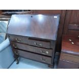 An early to mid 20th Century mahogany bureau