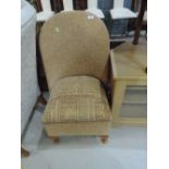 An upholstered nursing chair