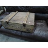A vintage wood crate