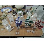 A selection of Snowmen figures in ice cube design