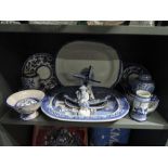 A selection of blue and white wear ceramics and similar