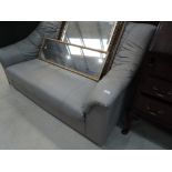 A vintage grey leatherette settee