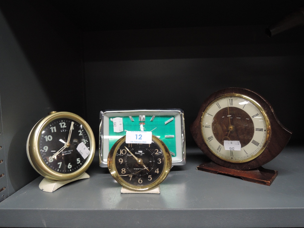 A selection of alarm and desktop clocks