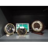 A selection of alarm and desktop clocks