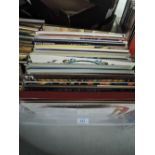 A selection of 33rpm vinyl records including pop and musical interest
