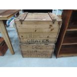 Two vintage woodcrates