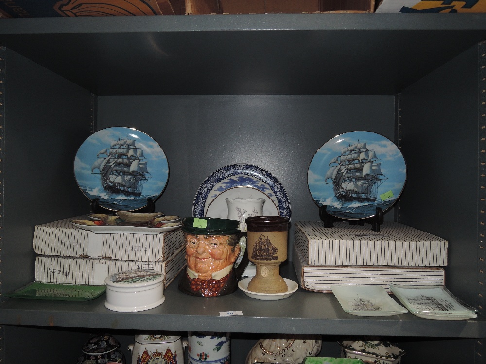 A selection of ceramics including Royal Doulton and display plates