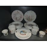 A selection of childrens ceramics including Peter Rabbit Wedgwood