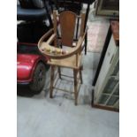 A vintage dolls high chair
