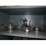 A fine silver plated tea set