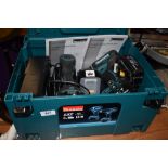 A Makita ratchet and drill driver set with Lithium Ion battery pack in excellent condition