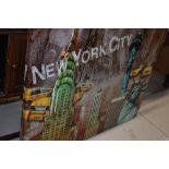 A canvas print, New York City