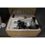 A boxed Skybolt stereo microscope