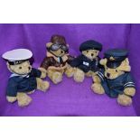 A selection of military themed teddy bears including Great Brittish