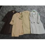Four vintage 60s and 70s ladies raincoats/Macintoshes including St Michaels and Aquascutum, in