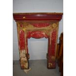 A small cast iron fire place