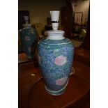A reproduction Chinoiserie table lamp