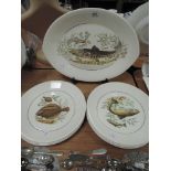 A selection of plates by Figgjo Flintt with fish imagery