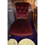 A 19th Century upholstered dining chair