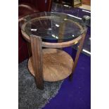 An Art Deco oak occasional table