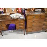 An early 20th Century mahogany dressing table and chest of two over three drawers