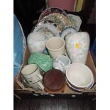 A selection of ceramics including Imari plate