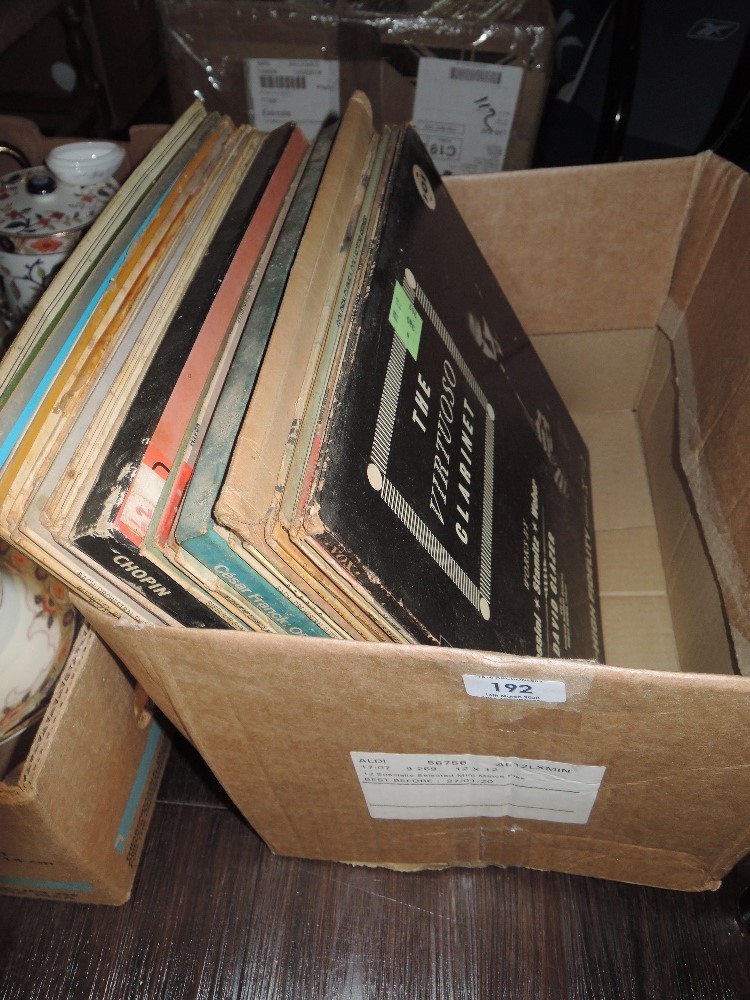 A selection of vinyl records and lps classical and chamber music