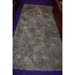 A modern grey rug