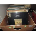 A box of vinyl albums mainly classical and light classics