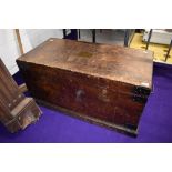 A traditional stained bedding box/tool chest