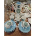 A vintage part coffee set by Meakin