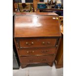 An Edwardian mahogany bureau