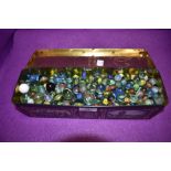 A selection of childrens toy marbles