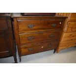 An early 20th Century mahogany bedroom chest