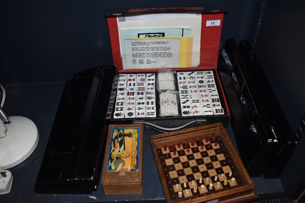 A collection of games including Mah Jong, chess etc